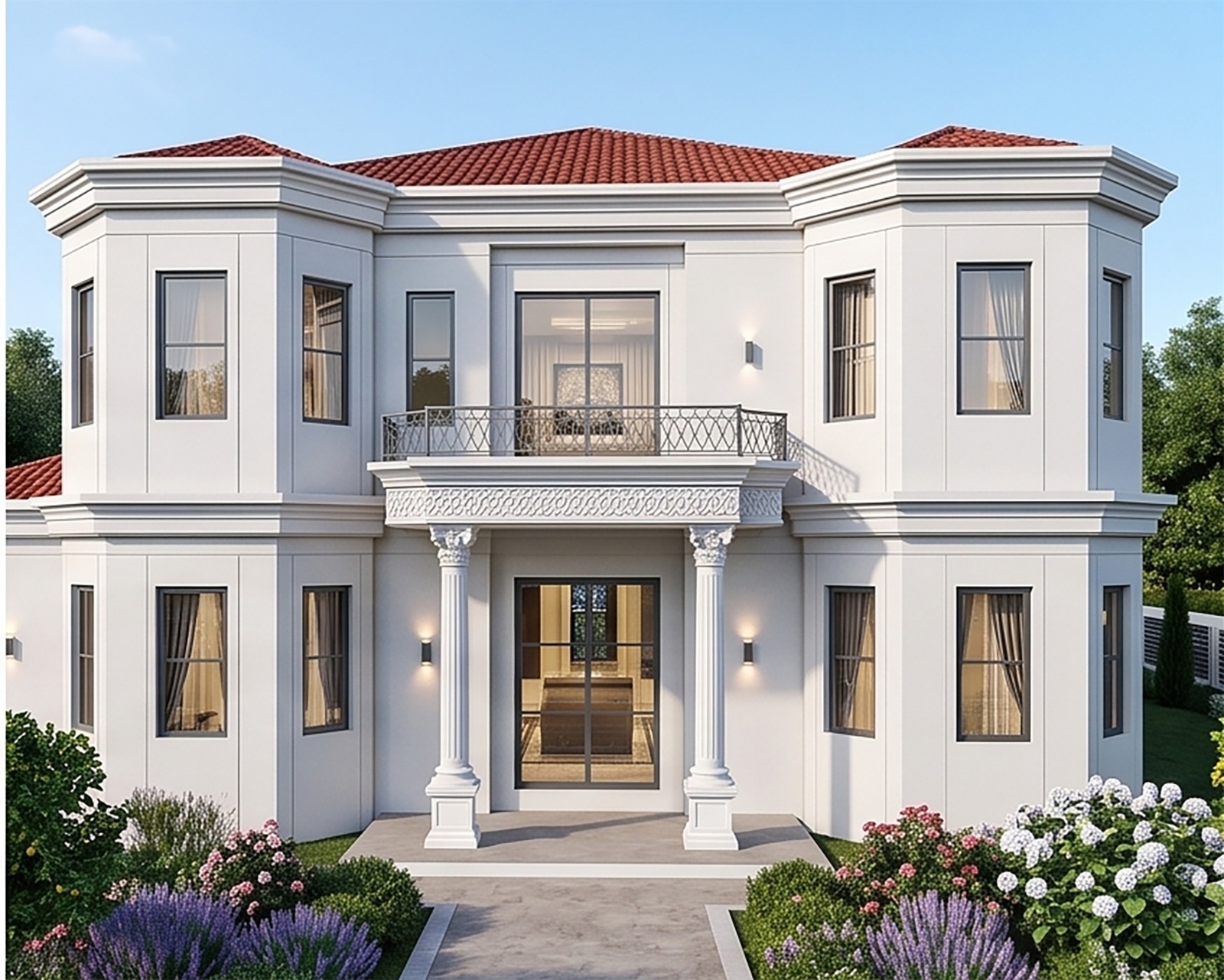 Villa gece aydınlatma çalışması